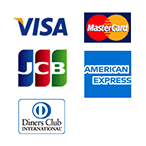 VISA card, MasterCard, JCB card, American Express card, Diners Club card