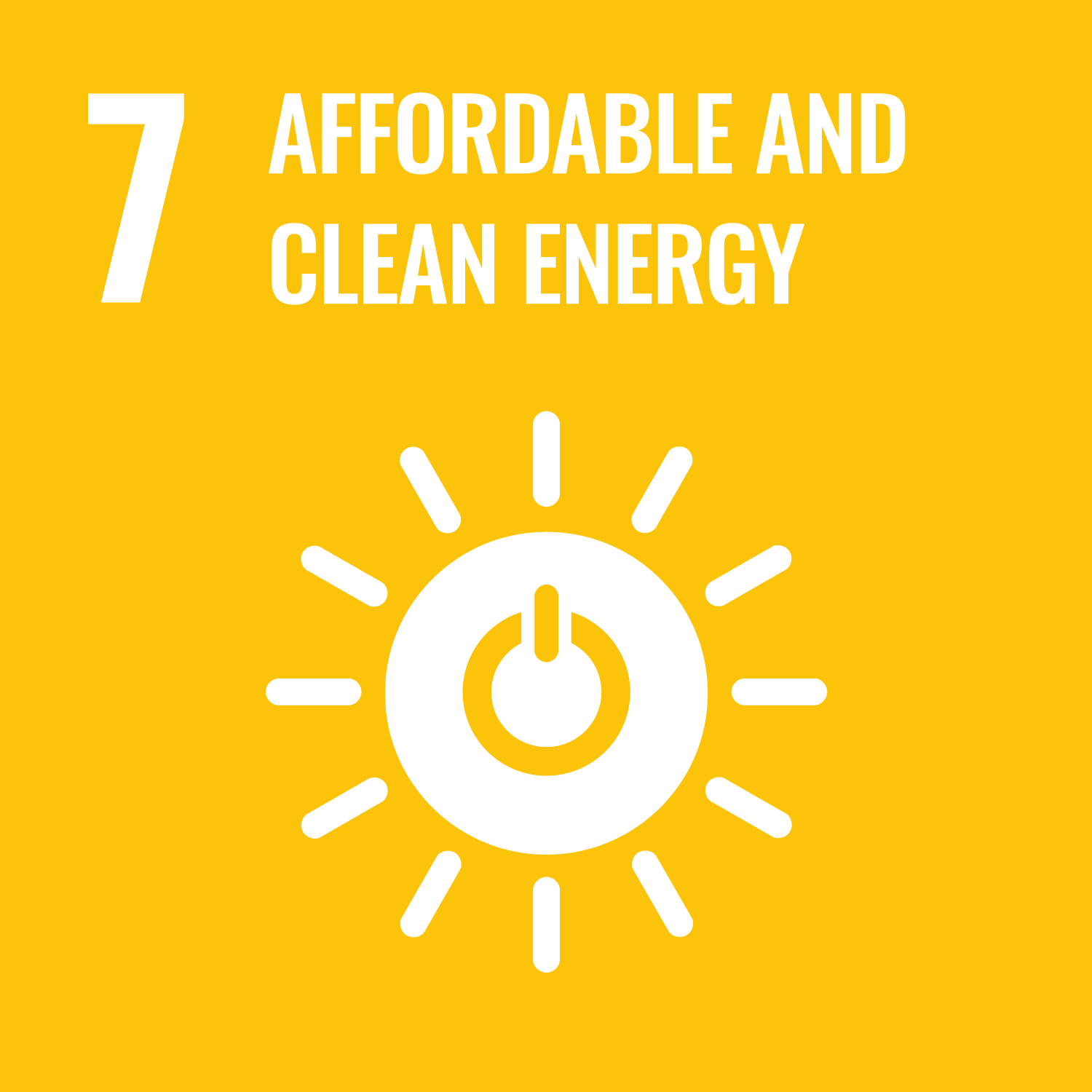 #7 AFFORDABLE AND CLEAN ENERGY