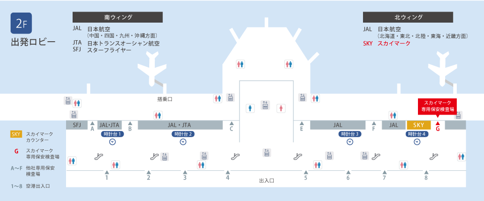 羽田 第1旅客ターミナル 空港アクセス スカイマーク Skymark