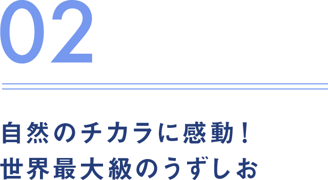 02.自然のチカラに感動！世界最大級のうずしお