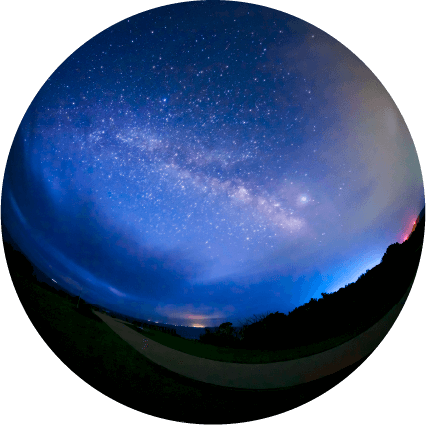 暗闇ではない奄美の夜空