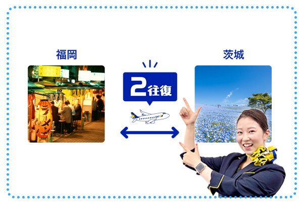福岡から茨城まで1日2往復！