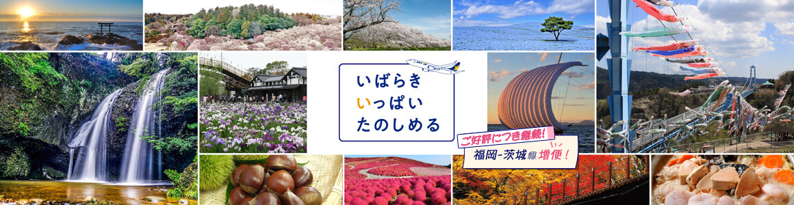 いばらきいっぱいたのしめる 【ご好評につき継続！】福岡ー茨城線 増便！