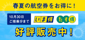 春夏の航空券をお得に！